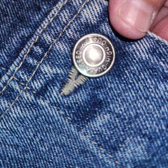 MARLBORO RED STAR EUC VINTAGE MENS DENIM JEAN JACKET.  SIZE ADULT SMALL - Picture 6 of 9